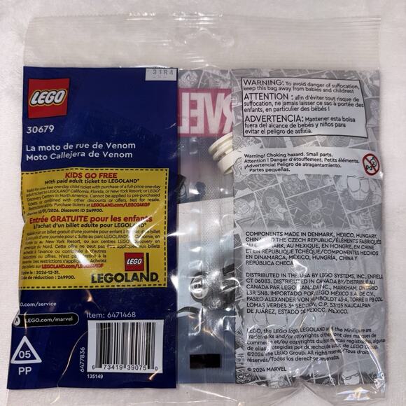 LEGO Marvel Spider-Man 30679 Venom Street Bike Polybag NEW SEALED RETIRED - Picture 3 of 4